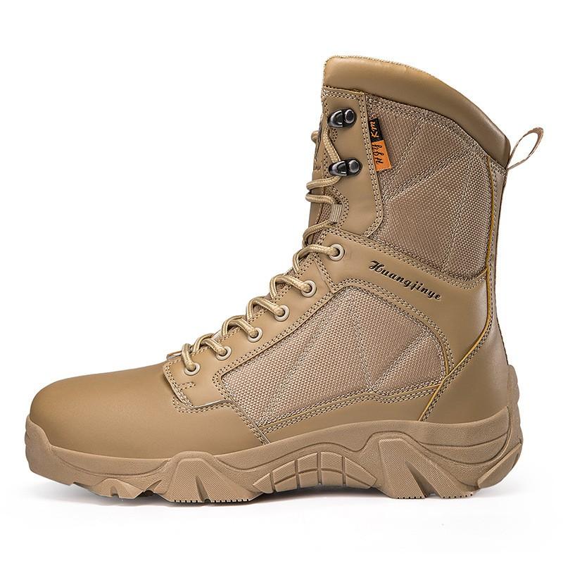 Mens High-Top Steel Toe Tactical Boots Waterproof Outdoor Safety Shoes Snow Hiking Camping