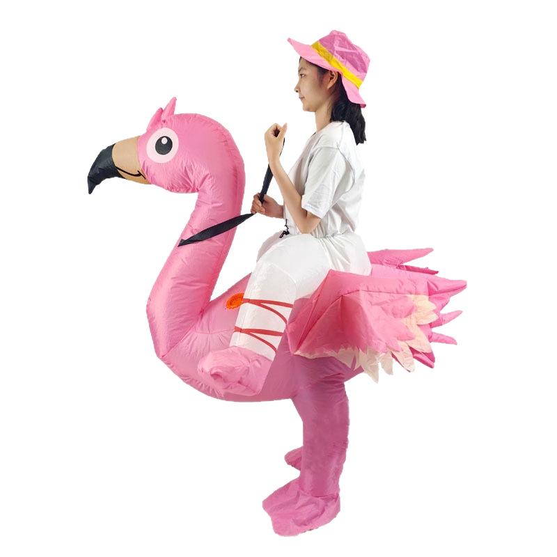 Nadmuchiwany kostium flaminga na Boże Narodzenie, karnawały i festiwale