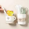 Magnetic Coffee Cup Storage Box Punch-Free Space Saving Wall Mounted Storage Boxes For Home Office