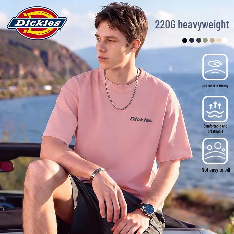 Хлопковая футболка Dickies унисекс с маленьким логотипом M