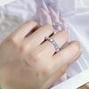 Simple Elegant Interwoven Geometric White Zircon Ring Wedding Ring Party Birthday Engagement Jewelry Gift Women's Fashion Jewelry