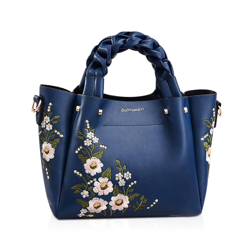 NICOLE & DORIS Small, Popular Handbag for Women, Tote Bag, Mini Bag, Breathable, Cute, Floral Embroidery, Lightweight, Perfect for Shopping, Casual