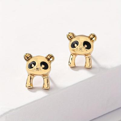 Pandabären Ohrstecker - Niedliches, schlichtes und vielseitiges Design