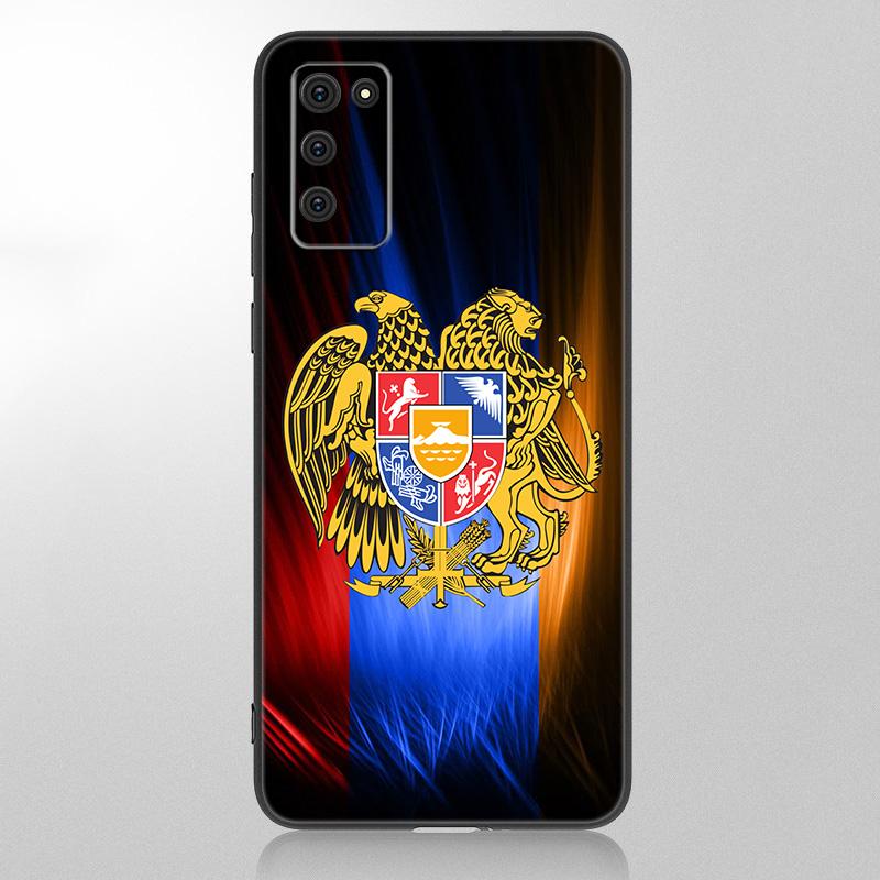 Armenia Armenians Flag Case For Samsung Galaxy A12 A02S A22 A32 A52 A72 A71 A51 A41 A31 A21 A11 A50 A70 A10S A20S Black Cover