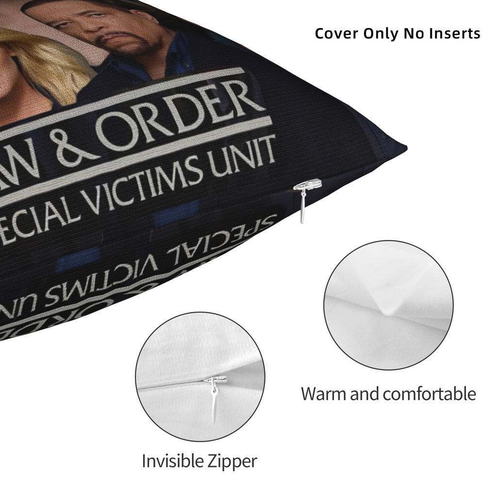Law Order SVU Pillow Case  Retro Trendy Pillow Cover Comfy Pillowcases For Sofa Home Decoration