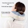 Cooling Memory Foam U-Shaped Travel Pillow with Ice Silk Cover for Airplane and Office Nap Neck Support.