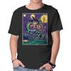 Unisex Crew Neck T-Shirt Starry Dragon Graphic Short Sleeve Casual Tee