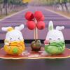 Miniature Rabbit Figurines, Resins Bunnys Ornament for MidAutumn Festival Decoration and Fairys Garden