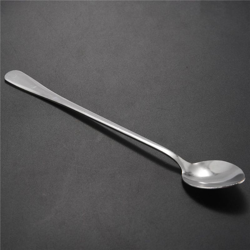 ABWR-New 3Pc Long Handle Stainless Steel Tea Coffee Spoon Cocktail Ice Cream Spoon Spoons Cutlery Pointed Head