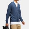 Men's adidas Logo Embroidered V Neck Long Sleeves Knitwear Blue HA9101