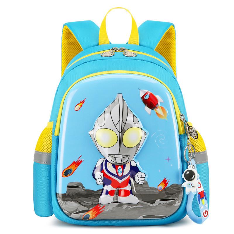 Adorable Hard Shell Cartoon Backpack For Kids Aged 2-5 Unisex Nylon Material зелёный