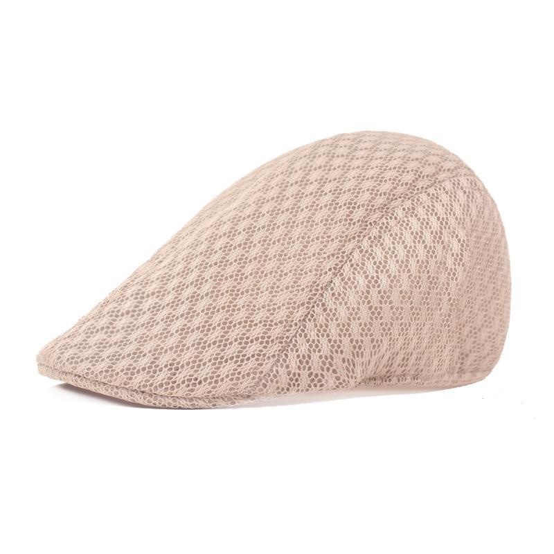 Mesh hat, men's and women's mesh beret, spring and summer retro cap, middle net hat, youth visor