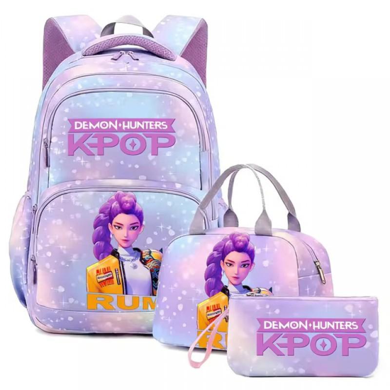 K-Pop Inspired Dual Compartment Backpack Teen Girls - Large Capacity 75L School Bag With Lunch Pouch Laptop Sleeve