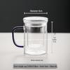 High Borosilicate Glass Tea Brewing Cup with Handle for Home or Office