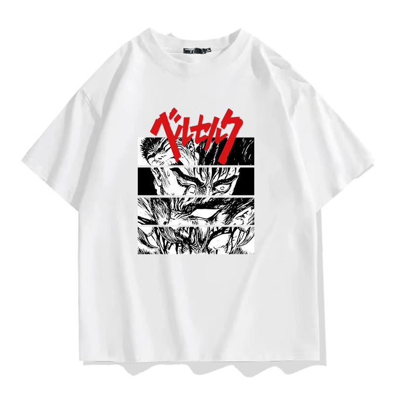Summer new sword style legend printed men's T-shirt Short sleeve T-shirt 100% cotton loose trend top pattern T-shirt