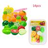 Vibrant Kid Pretend Role Play Kitchen Fruit Vegetable Food Toy Cutting Set Children Gift