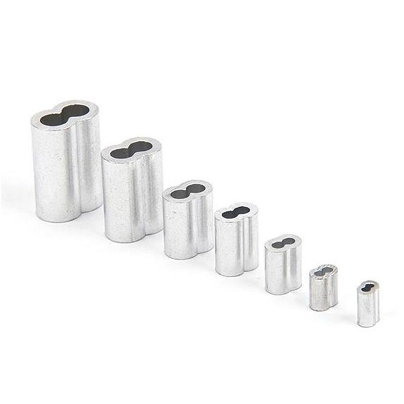 

10-50Pcs 8-Shape M1 to M12 Crimp Sleeve Fixing Clip Hardware Cable Clip Aluminum Double Hole Wire Ferrules Steel Wire Rope 50Pcs M1.5