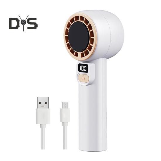 

Мини-ручной вентилятор с бесщеточным двигателем, цифровым дисплеем, 100 скоростей, мощный воздушный поток, перезаряжаемый портативный персональный вентилятор белый