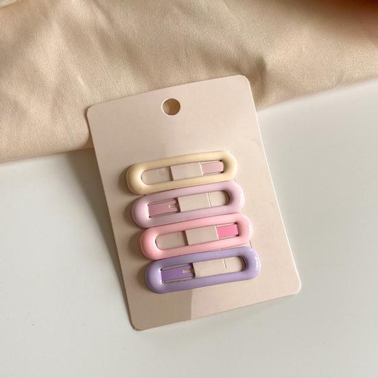 4Pcs Hairpins Hollow Star Heart Butterflies Shape Hair Clips Soft Macaron Colors Gentle BB Clips Kids Hair Accessories