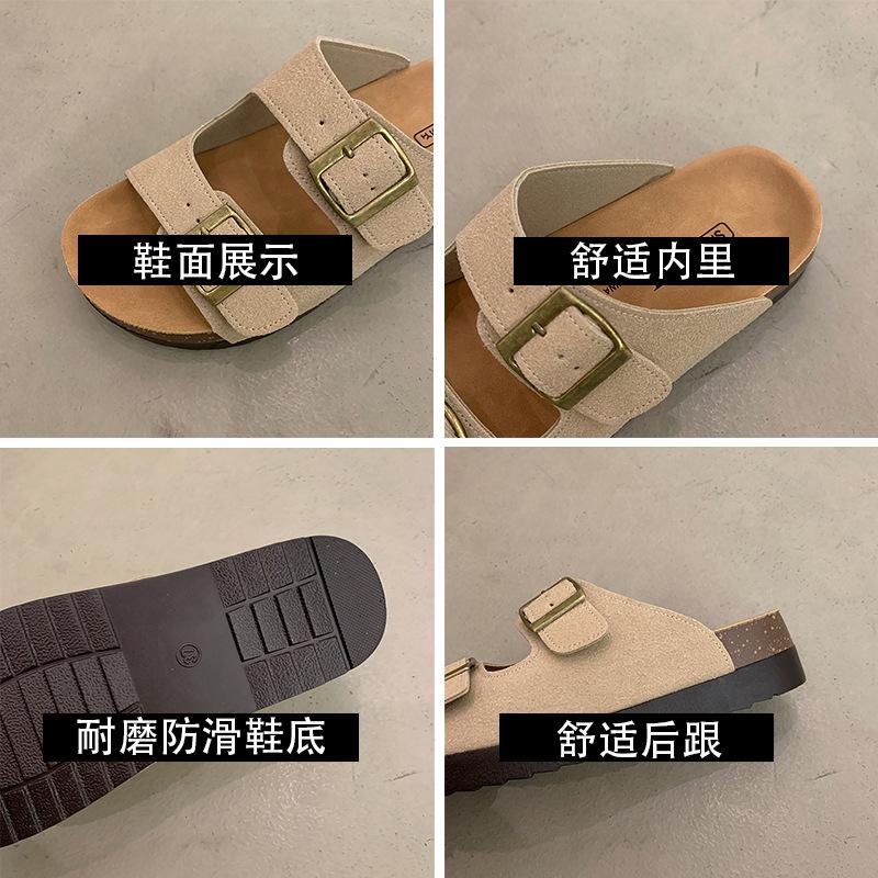 Muffin platform slippers women's new summer outer wear Boken shoes with cool slippers round head design