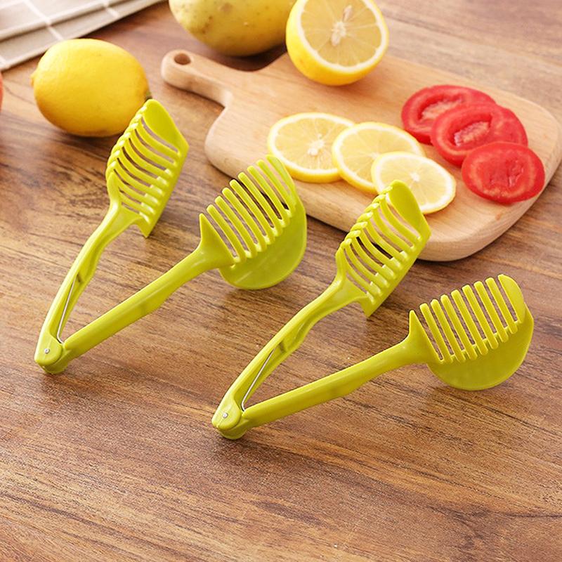 Aluminum Alloy/Plastics Kitchen Handheld Orange Lemon Slicer Tomato Cutting Clip Fruit Slicer Onion Slicer Kitchen Item Tools