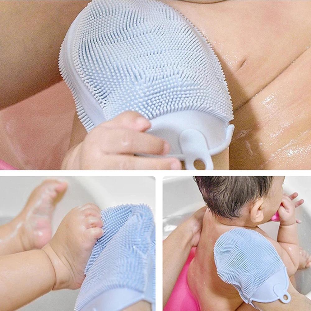 TPE Bath Scrubbing Gloves Household Multifunctional Massage Bath Gloves New Kitchen Cleaning Dishwashing Brushes Scouring Pads