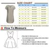 Women's Summer Casual Fashion Print Short-sleeve V-neck Loose Cotton Linen Dress
