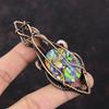 Fiesta Kingman Turquoise Pendant Multi Copper Turquoise Pendant Copper Wire Wrapped Pendant Gemstone Jewelry Gift For Women Handmade Jewelry