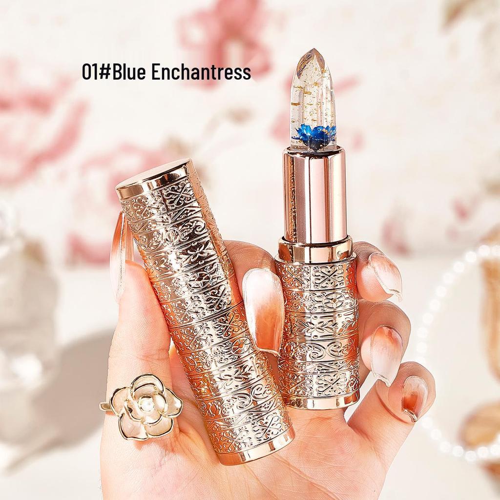 Color-Changing Flower Jelly Lipstick: Moisturizing, Long-lasting, Non-sticky, Non-fading, Temperature-sensitive Balm, Safe for Pregnant Women
