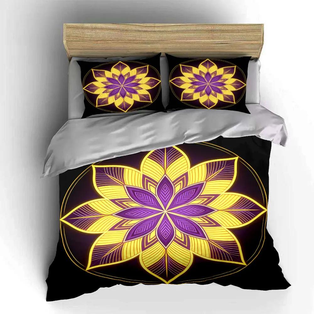 Colorful Floral Design Set Soft Comfortable Duvet Cover Bedding Set Included 1*Duvet Cover & 2*Pillowcases gift