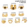 DIEZI One Set Fashion Baroque Tiger Eyes Rings For Women Men Girls Punk Gold Color Geometric Knuckle Joint Ring Set Jewelry