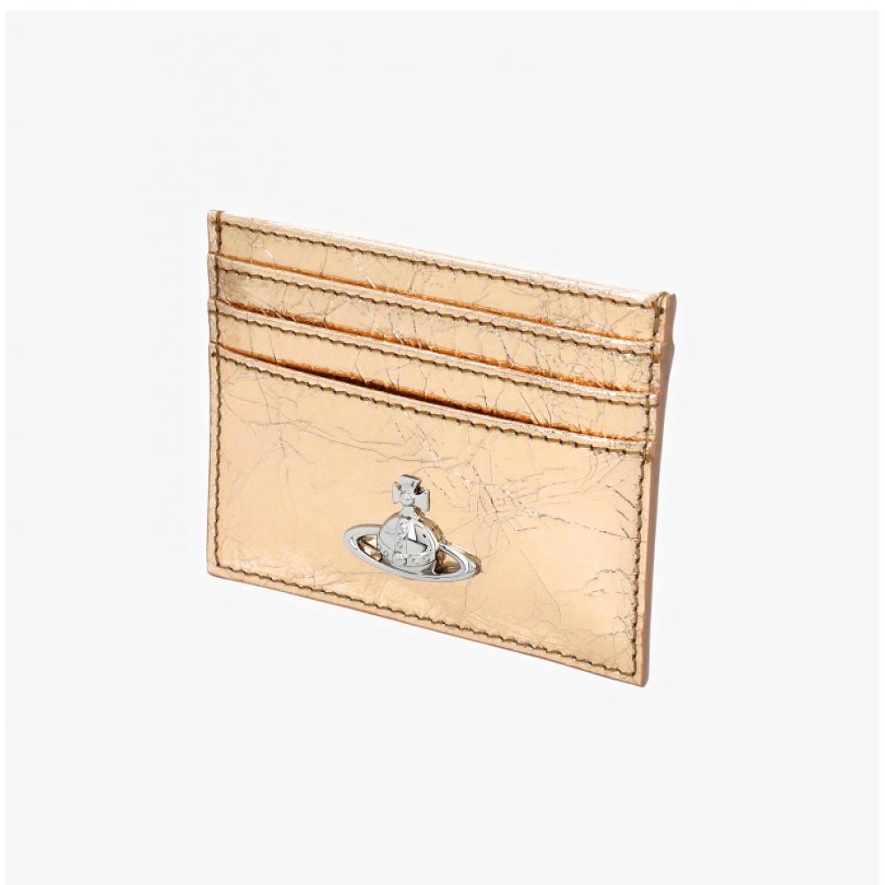 Vivienne Westwood 54030004w L00a7 R401 Metallic Crinkle Card Holder