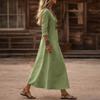 Dress For Women Long Boho Beach Dress Elegant Maxi Dress V,Neck Long Sleeve Dress