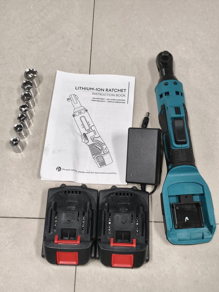 Akumulátorový ráčnový klíč Elektrický klíč 240 ot./min. Přepínač jedním kliknutím vpřed vzad s 10 mm, 11 mm,