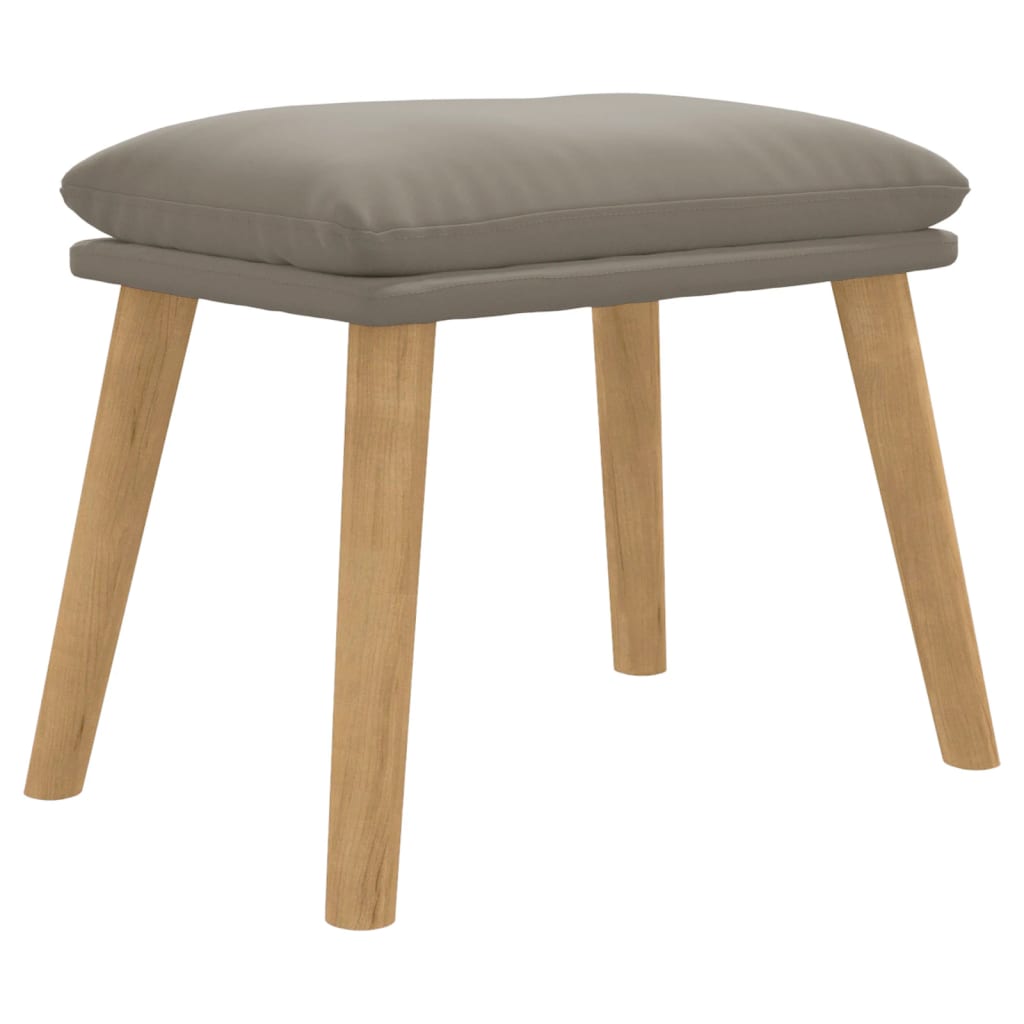 Footstool Light Grey 45 X 29.5 X 35 Cm Velvet