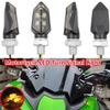 4PCS Mini Motorcycle Smoke Lens Turn Signal Light 5LED 12V Amber Blinker Indicator Lamp For Kawasaki Honda BMW Yamaha Harley