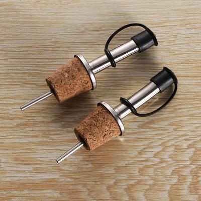 1 Stück Holz-Korken Rotwein-Ausgießer Öl Bierflaschenverschluss Ölspender mit Deckel Küchen-Barzubehör