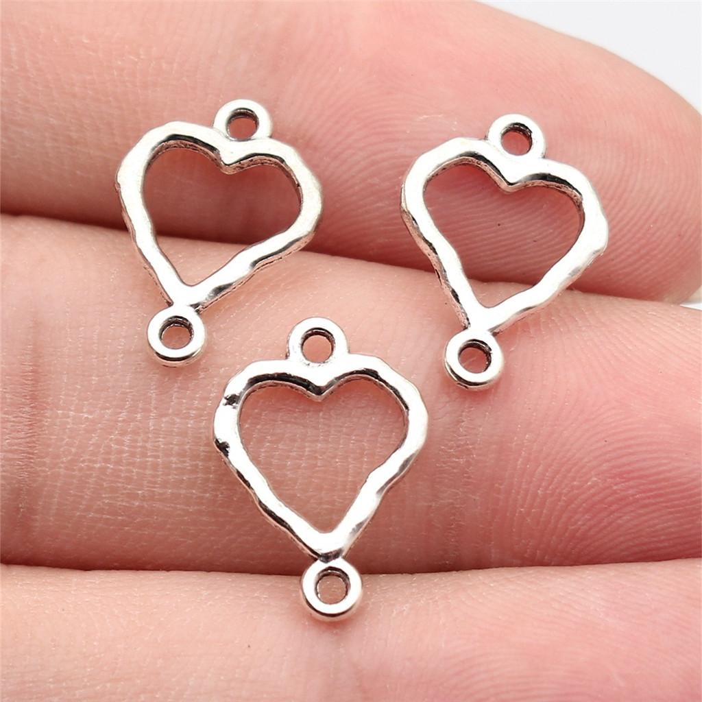 Heart Connectors Love Symbol Antique Bronze Zinc Alloy Jewelry Making DIY Jewelry Making Style Pendant Connectors