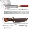 Stainless Steel Boning Knife Meat Cleaver Kitchen Mongolian Hand Meat Knife Roasted Whole Lamb Steak Knife with Knife Cover
