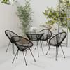 Day and Night - Day and Night Garden Dining Set 5 Pieces Black