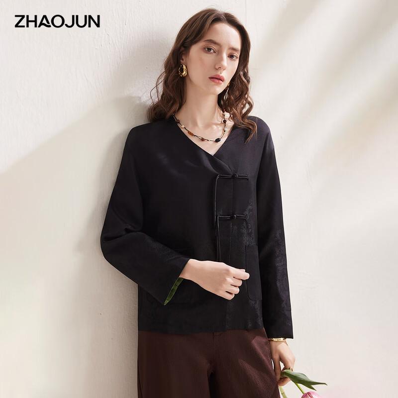 

Women s New Chinese Style Satin Jacquard Blouse XL