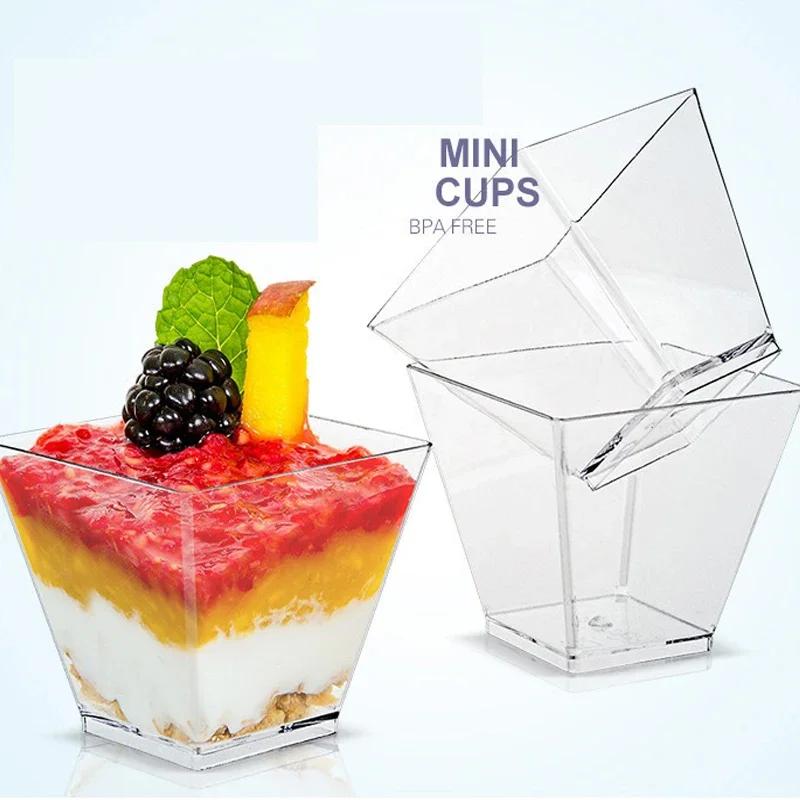 1/5 Pcs Kunststoff Mousse Leiter Geformt Tasse Pudding Einweg Dessert Kuchen Vorspeise Gelee Joghurt Mousse Backen Tasse