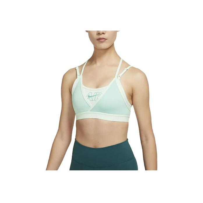 

Nike Air Dri-FIT Color Block Letter Print Low Support Sports Bra Women Underwear Light-Green DM0642-394 S