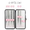 NAGARAKU Eyelash Extension Tweezers Set Kit Great Precision Stainless Steel Volume Fan Pick Up Application Tool, N-04 N-06, 1 Piece