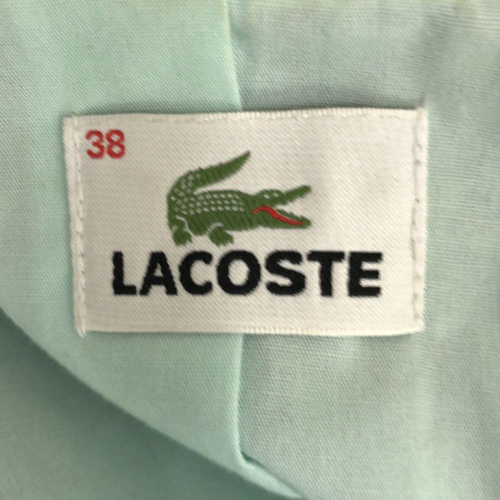 Lacoste Stripe Tailored Jacket 38 Black Embroidery Women Used