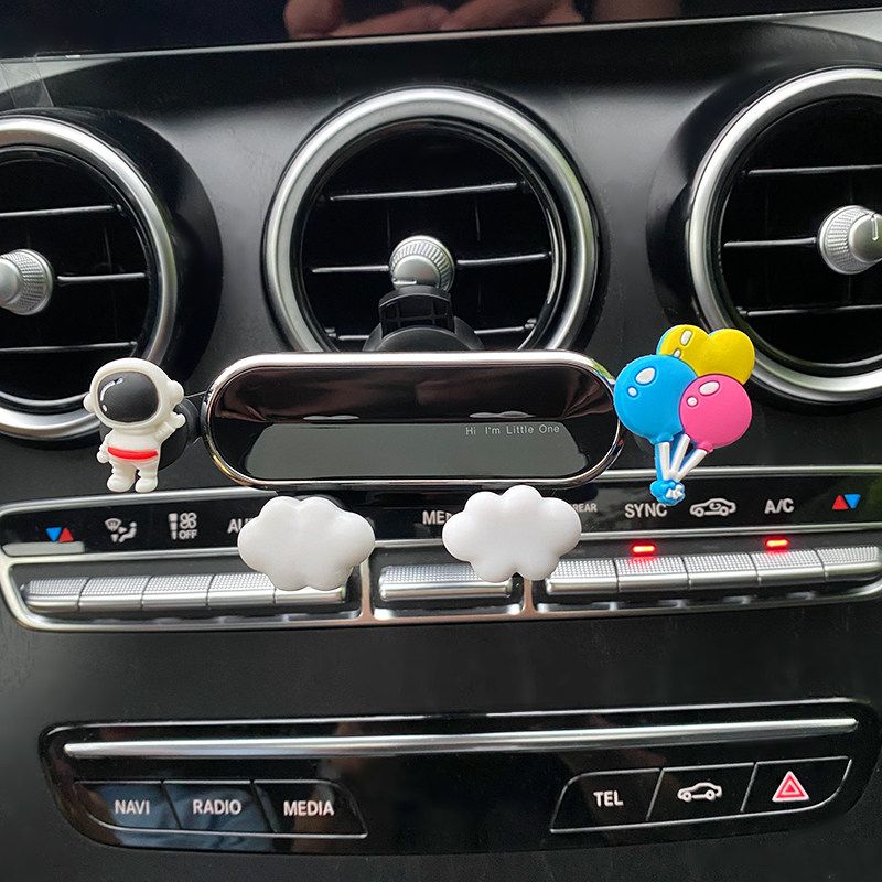 Car Mobile Phone Holder 2021 New Model Cute Cartoon Air Vent Creative Car Navigation Support Stand for Women