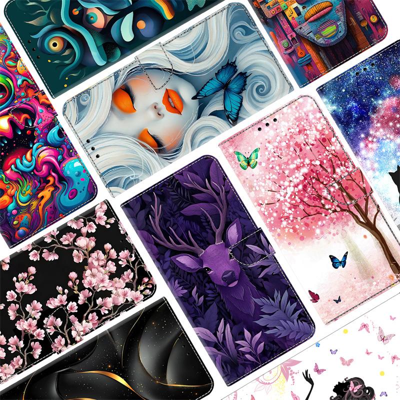 A17 A07 A37 A57 Flamingo Case for Samsung Galaxy S26 S25 FE Ultra Plus Fundas Stand Cover Phone Leather Flip Wallet Protect Case