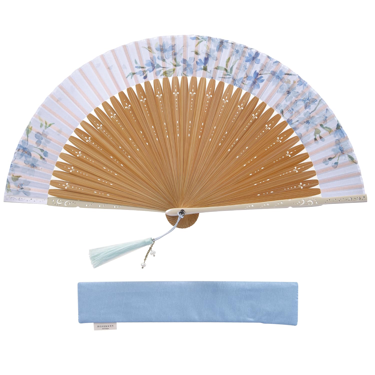 

HOSEKKEN Luxury Folding Fan Brand Combining Traditional Artisan Skills with Modern Blossom Elegant Bamboo Durable and Perfect for Japanese Day Gift [A