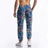 Summer Cotton Linen Men's Casual Drawstring Graphic Print Boho Tribal Vintage Pants Outdoor Activities Trousers Running Jogger