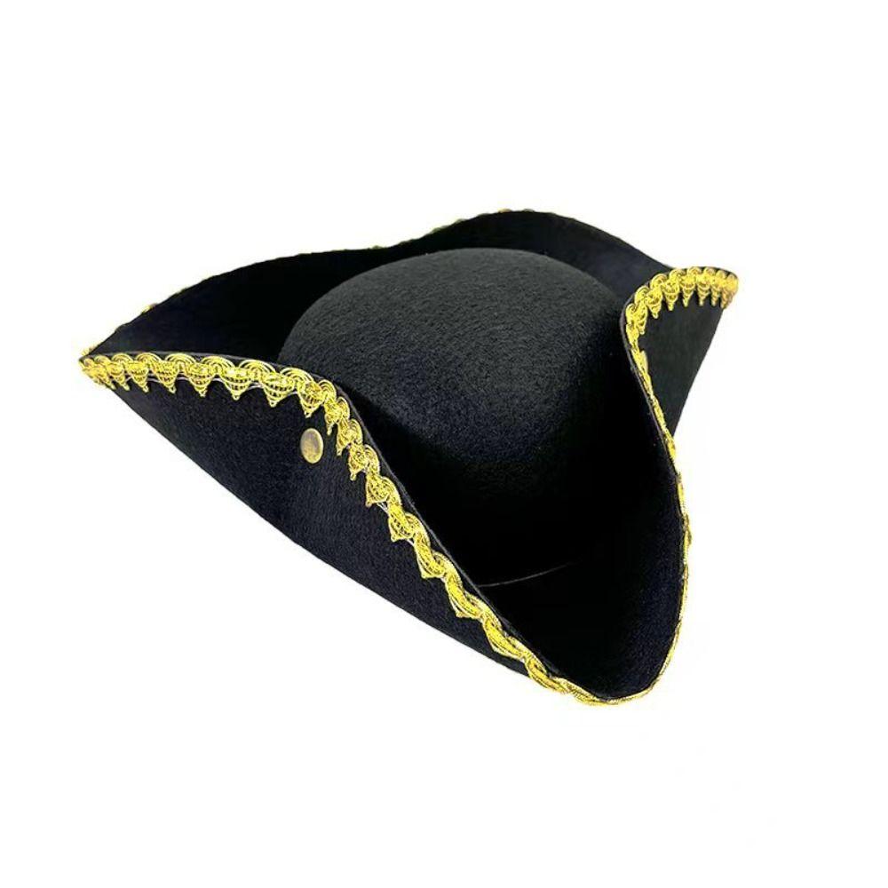 Jack Hat Cosplay Pirate Hat Dress Up Adult Tricorn Hat Carnival Captain Hat Men Women
